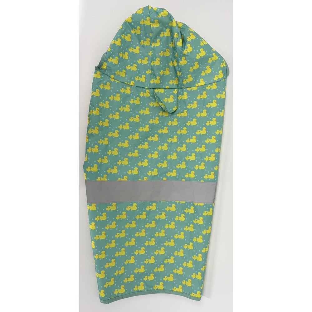 Heart to Tail Pet Rain Jacket Coat Size Large Hooded Reflective Rubber Ducks